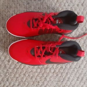 Red nike shoes